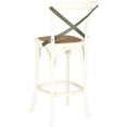 thumbnail image 5 of SAFAVIEH Eleanor Square Mid Back Bar Stool, Antique White, 5 of 7