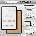 thumbnail image 3 of Key Hook Board Rack with 40 Pcs Plastic Tags Set 23.4 x 15.5 Inch Key Holder Wall Mount with 38 Hooks Self Closing Tabs Colored Labels for Car Hotels Office House Storage Organization, 3 of 7