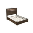 thumbnail image 5 of King bed Made with Wood and LED Headboard in Walnut Color, 5 of 6