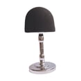 thumbnail image 3 of Soporte para peluca, soporte para cabeza de modelo, soporte decorativo para exhibición de sombreros de mesa con cúpula, soporte de exhibición para cen negro y plateado, 3 of 8