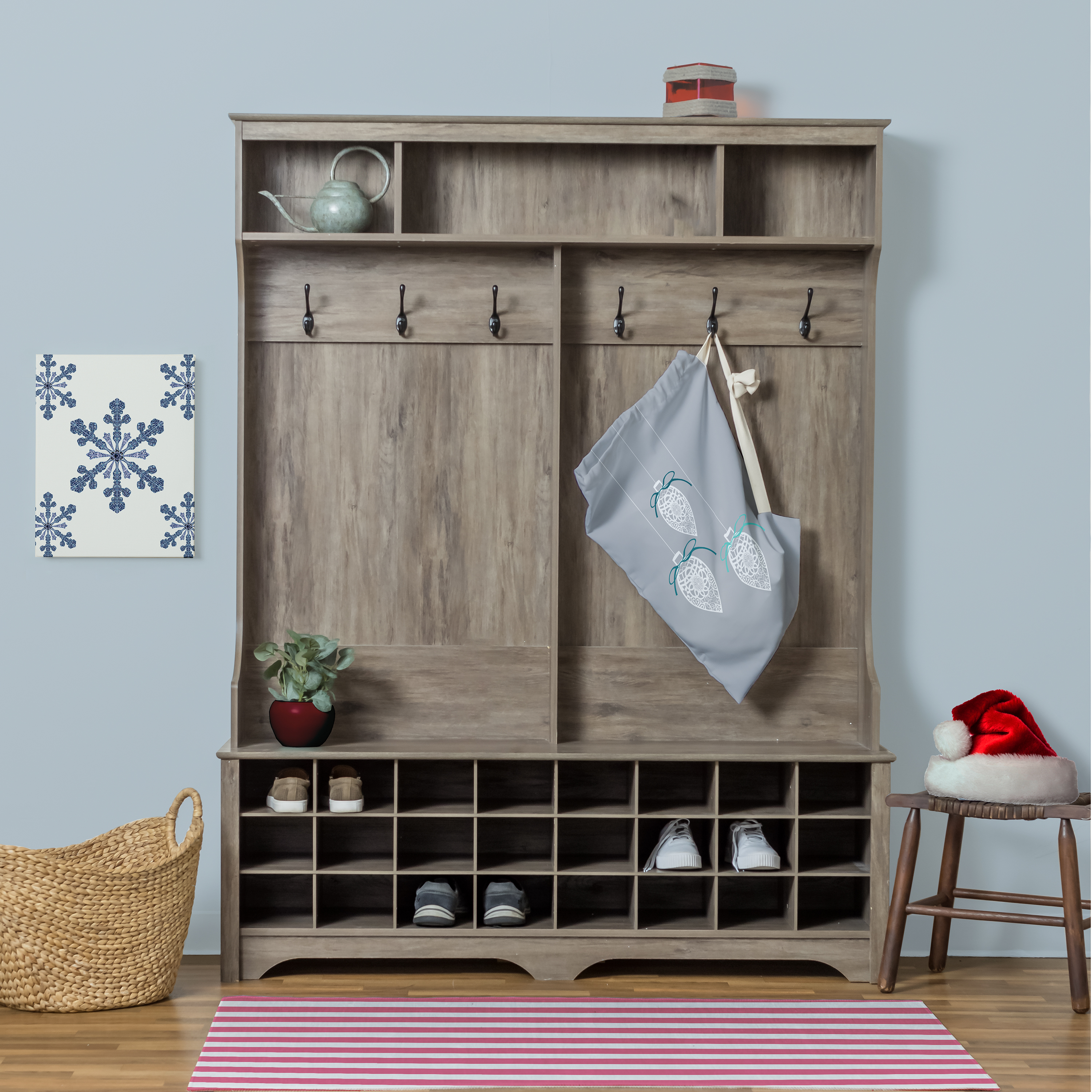 Simply Daisy Filagree Ornaments 28 x 36 inch Grey Laundry Bag