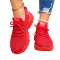 thumbnail image 4 of Domzle Walking Shoes for Women Nursing Slip Work Sock Sneakers Platform Comfortable Weight Light Red 43, 4 of 6