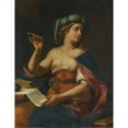 thumbnail image 2 of Cesare Gennari 15x18 Black Ornate Wood Framed Double Matted Museum Art Print Titled - A Sibyl, 2 of 5