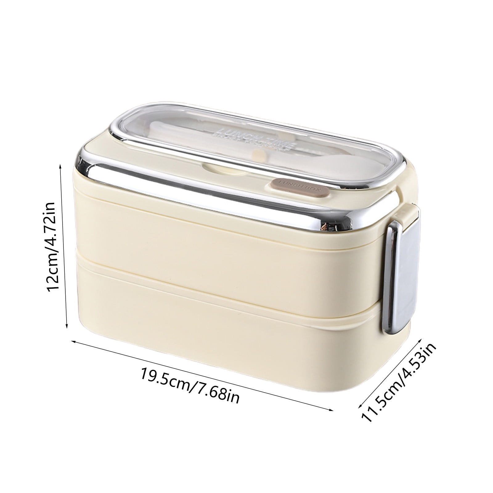 TACILIP Bento Box, Stainless Steel Double Layer Lunch Box Can Be Put Into The Microwave To Keep Warm Multi Layer Compartment Lunch Box, Gifts for Mom