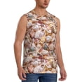 thumbnail image 2 of Fotbe Colorful Seashells Men's Camiseta sin Mangas Estampada para Hombres, Playera Casual para Gimnasio, Entrenamiento, Playa-Medium, 2 of 7