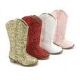 thumbnail image 6 of Taylor Glitter Cowgirl Western Boots Girls, Red Sparkle Size 1 youth (big kid), 6 of 6