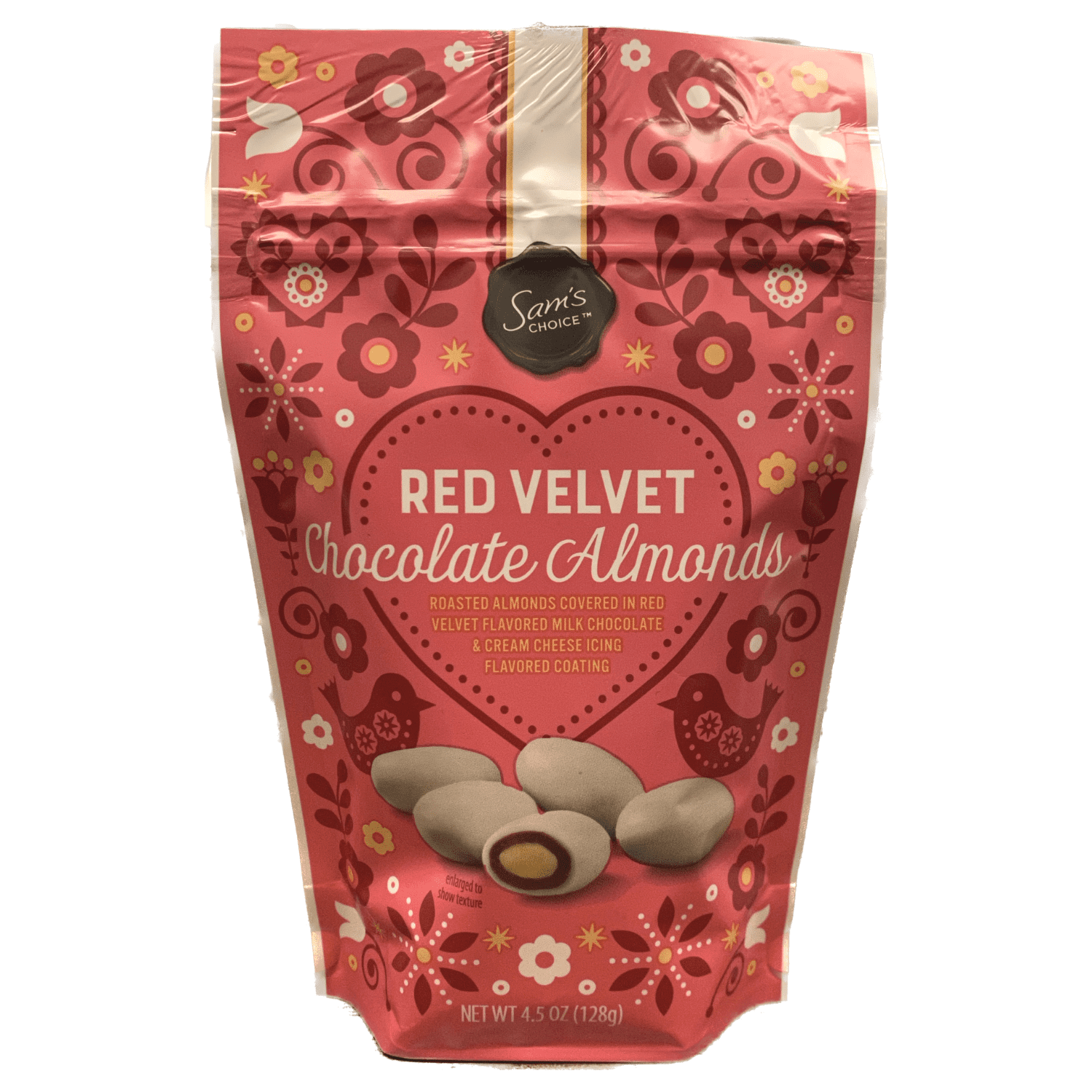 Sam's Choice Chocolate Red Velvet Almonds, 4.5oz