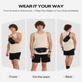 thumbnail image 7 of WATERFLY Unisex Anti Theft RFID Blocking Hiking Running Nylon Fanny Pack Waist Bag,Black, 7 of 7