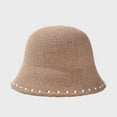 thumbnail image 2 of CoCopeaunts Bucket Hats for Women Fashion Wool Warm Fisherman Hat Female Casual Artist Style Painter Winter Hat Beads Edging, 2 of 8