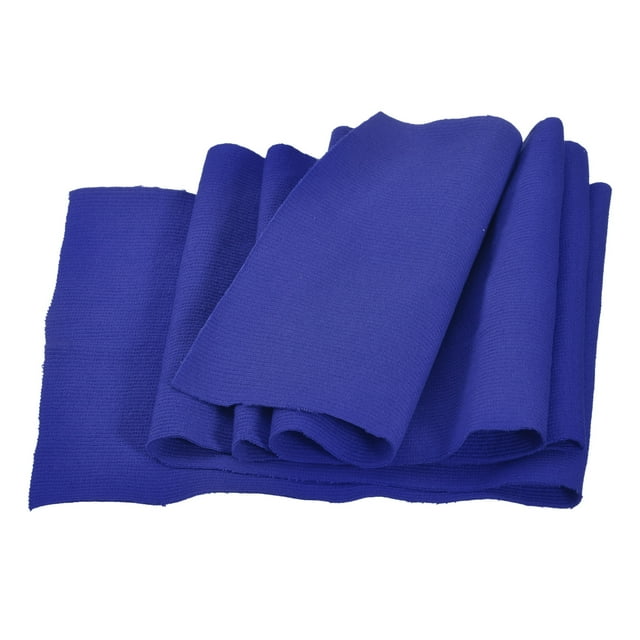 Uxcell Elastic Cuffs Ribbed Trims Cotton Fabric Knit Rib Stretch Tape Cuff Sleeve Waistband for Sewing Blue 39"x8"