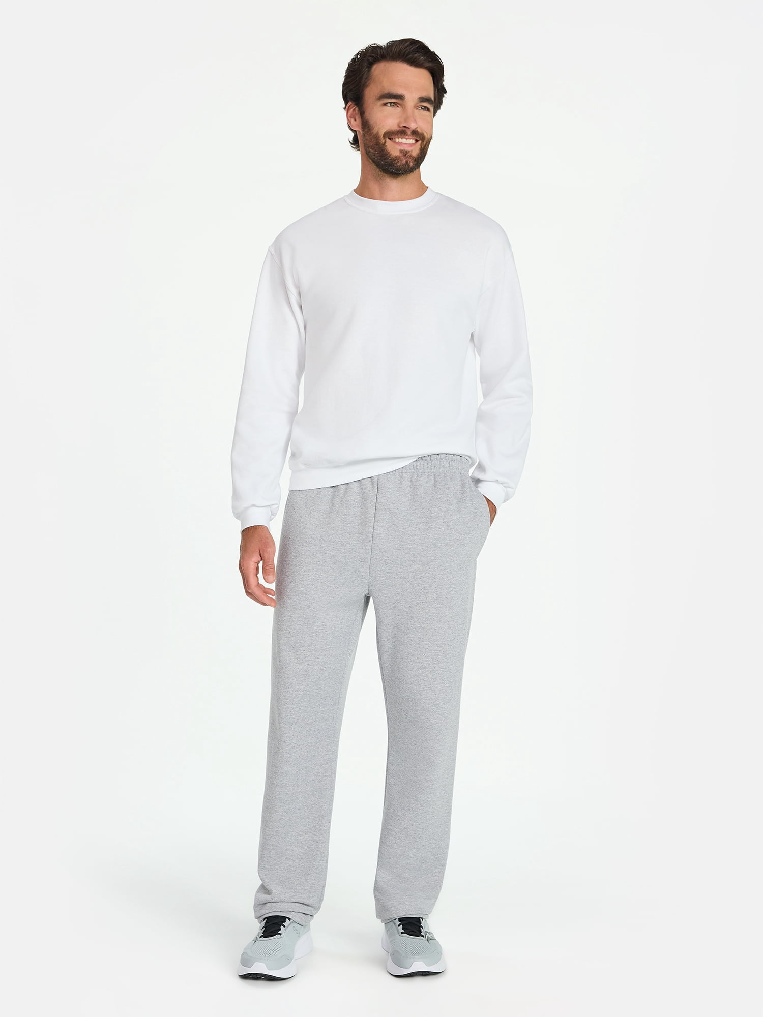 Athletic Works Men's Open Bottom Sweatpants, Sizes S-2XL