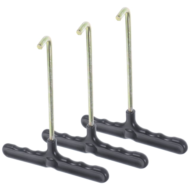 YSNOOWE Spring Tools 3Pcs Trampoline Hook for Bounce House Installation Black Plastic and Stainless Steel 13.3X11.5In