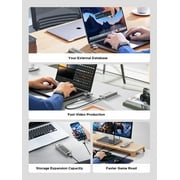 ORICO 40Gbps M.2 SSD Enclosure Max 8TB with Cooling Fan USB4 PCIe4.0 NVME Enclosure Aluminum Compatible Thunderbolt 3/4 for MAC(No Drive)