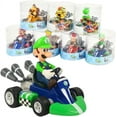 Super Mario Pull Back Car Toy Model Luigi Children's Anime Character