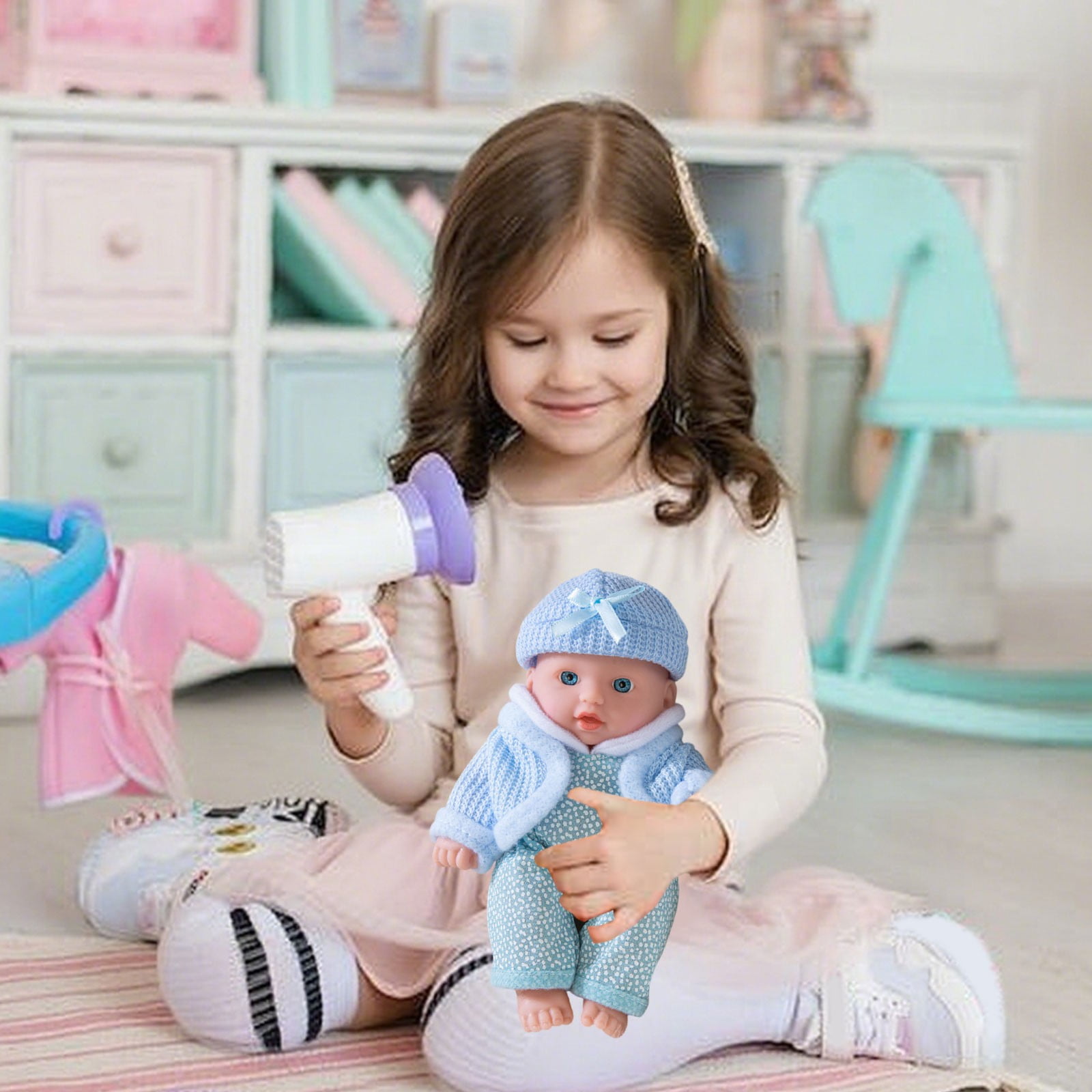 SPOORYYO Reborn Doll, Vinyl Simulation Companion with Realistic Features and Weighted Body for Soothing Comfort