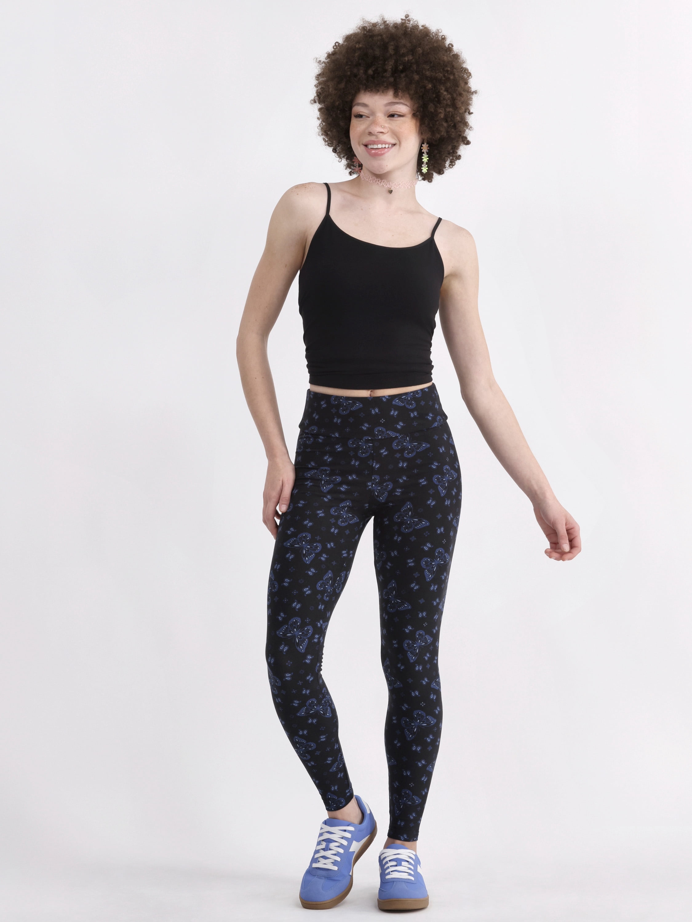 No Boundaries Faux Sueded Ankle Leggings, 27.5”Inseam, 1 or 2-Pack, Women's & Women's Plus Sizes XXS-4X