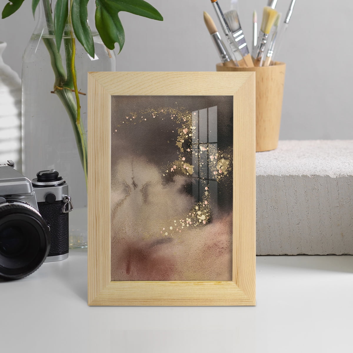 UA UK Mountain Seasons II - Framed Print w/glass - Natural Wood