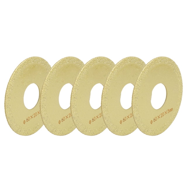 5 hojas de sierra de disco de corte de diamante para sinterización de oro para herramientas de pulido rápido de mármol de 60 mm