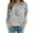 Grey, variant on Fimkaul Women's Sweatshirt Hoodies Winter Fall Plus Size Long Sleeve Casual Tops Feather Print Fashion Top Sweatshirts