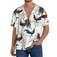 thumbnail image 3 of Wukai Cool Chicken Men's Casual Short-Sleeve Button Down Shirt - Lightweight Summer Dress Shirt for Daily Wear-3X-Large, 3 of 7