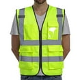 thumbnail image 1 of Dib Safety Vest Reflective ANSI Class 2, High Visibility Vest with Pockets and Zipper, Construction Work Vest Hi Vis Yellow XL, 1 of 2