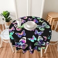 thumbnail image 5 of Butterfly Tablecloth, Butterfly Party Table Cloth for Party Decoration, Round 60 Inch, Butterfly Bird Flower Themed Tablecloths for Dinner Kitchen Party Picnic, 5 of 6