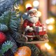thumbnail image 5 of Adorno colgante de Papá Noel acrílico de 20 cm | Colgante para árbol de Navidad transparente y ligero | Decoración navideña resistente al agua y al sol | Decoración festiva para interiores y, 5 of 6