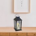 thumbnail image 3 of LED Solar Clear Glass Pane Lantern with Faux Candle Diamond, 3 of 3