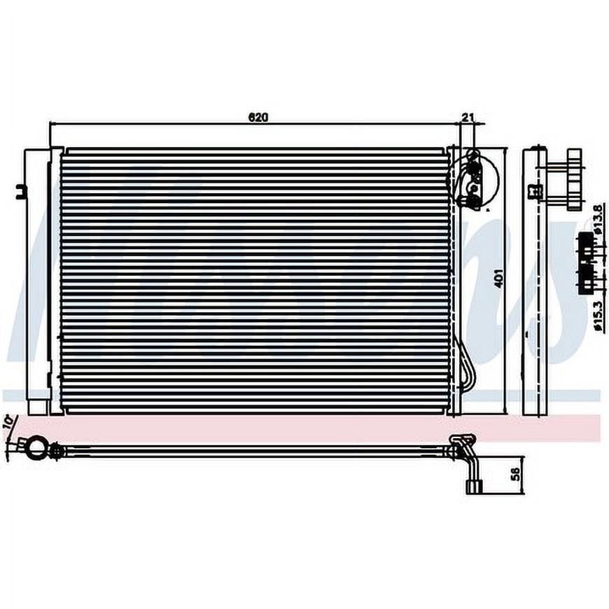 Nissens 94872 Air Conditioning Condenser/Receiver Drier Assembly