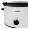 thumbnail image 7 of Magnifique 6 Quart Slow Cooker Oval Manual Pot Food Warmer with 3 Cooking Settings, White Stainless Steel, 7 of 7