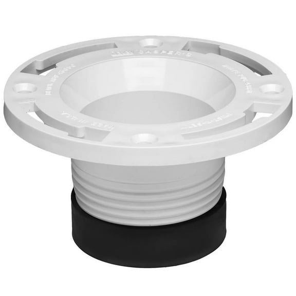 Oatey 3 in. PVC Twist-N-Set Open Toilet Flange