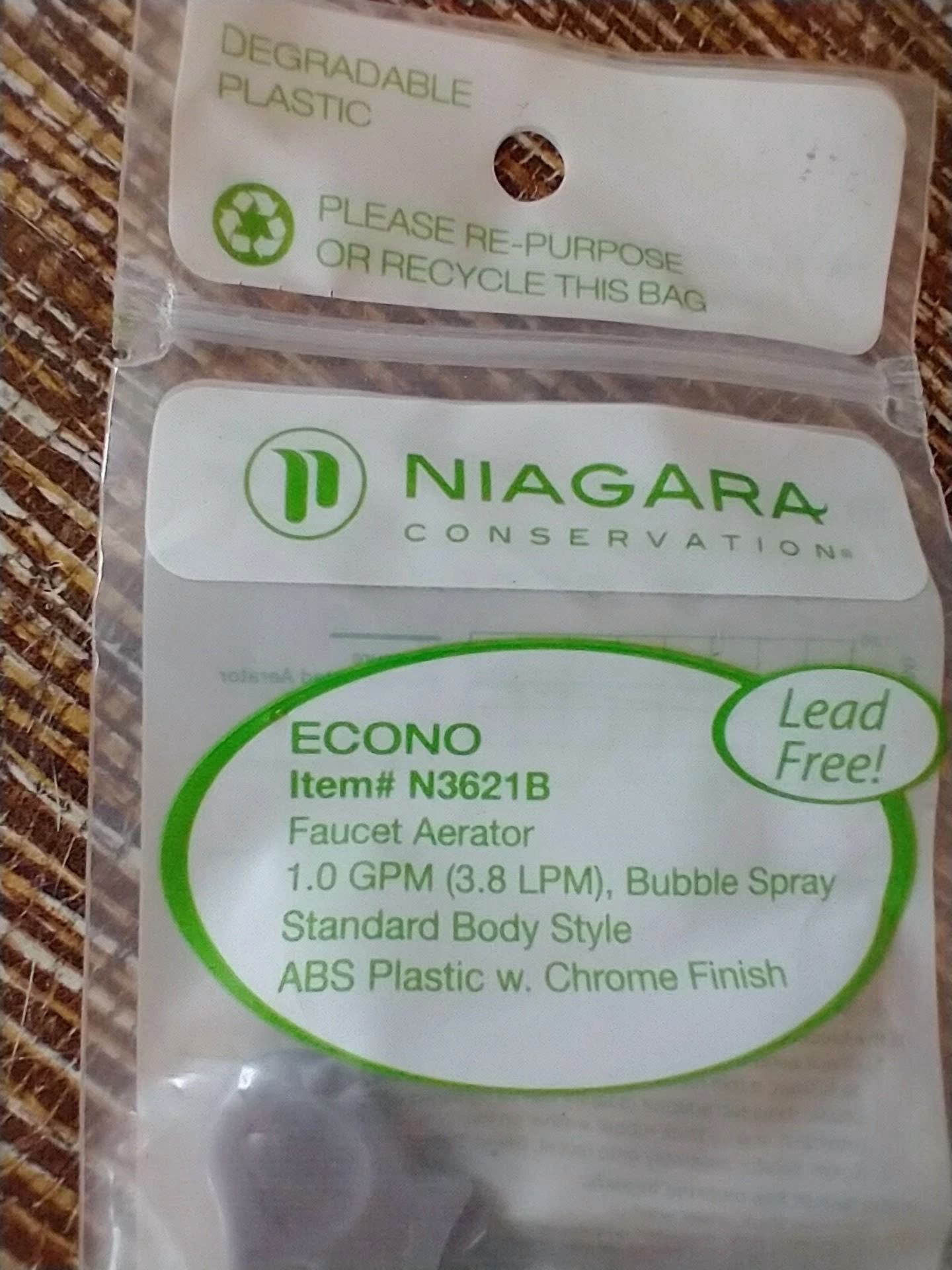 CIRCLE- Niagara Conservation Low Flow Faucet Aerator *1.0 Gpm*