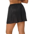 thumbnail image 2 of RUNQHUI Jupon Long en Satin pour Femme Demi-Jupon Jupe sous Robe Jupons Rallonge Demi-Jupons 35 cm Noir P, 2 of 7