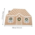 thumbnail image 6 of Natural Gingerbread House Outdoor Coir Doormat, 24x16 Inch Irregular Shape Welcome Mat, Non-Slip Dirt Trapper for Front Door, Porch, Winter Christmas Decor, 6 of 7