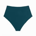 thumbnail image 5 of HCNTES Sexy High Waisted Tummy Control Swimwear Bottoms Retro Ruched Bikini Adult Female(Navy,S), 5 of 5