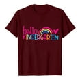 thumbnail image 4 of Kindergarten Teacher Lady Shirt Back to School Rainbow Preschool Teacher T Shirt Hello Kindergarten T Shirt Top Z04-Adult-, XXL, 4 of 4