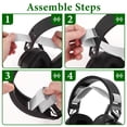 thumbnail image 5 of Geekria Flex Fabric Headband Pad Compatible with Corsair HS80 RGB, HS80 MAX, Headphones Replacement Band, Repair Part (White), 5 of 6