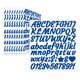 thumbnail image 1 of Llewyn Stickers de letras 730 piezas impermeables azules de 2,5 cm, 1 of 6