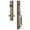 Vintage Brass, variant on Grandeur 849994 Carre Solid Brass Rose Left Handed Dummy Full Plate "F" Grip Handleset -