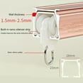 thumbnail image 3 of Aluminum alloy curtain tracks, Ceiling Wall Mount Curtain Tracks, sturdy single ceiling track curtain rods with 90-degree corner for living room bedroom, 3 of 7