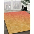 thumbnail image 3 of Ahgly Company Machine Washable Indoor Round Transitional Orange Red Orange Area Rugs, 7' Round, 3 of 7