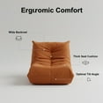 thumbnail image 6 of Kosynda Bean Bag Chairs for Adults, Giant BeanBag Chair with Memory Foam Filled, Comfy Bean Bag Sofa for Living Room, Bedroom, Office, Orange, 6 of 8