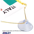 thumbnail image 3 of Anley 4 X 6 Inch Italy Fringy Window Hanging Flag - Mini Flag Banner & Car Rearview Mirror Décor - Fringed & Double Sided - Italian Hanging Flag with Suction Cup, 3 of 7