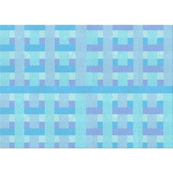 Ahgly Company Machine Washable Indoor Rectangle Transitional Tron Blue Area Rugs, 2' x 3'