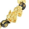 thumbnail image 5 of Gold Plated Beads Carved Blue Sandstone Feng Shui Beaded Charm Bracelet Size 6.5" Birthday Christmas Gifts for Women, 5 of 8