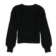 thumbnail image 2 of bar III Womens Balloon Sleeve Pullover Sweater, Black, Small, 2 of 2