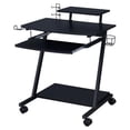 thumbnail image 4 of Pemberly Row Wood Top Gaming Table with Metal Frame and Casters in Black, 4 of 6