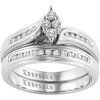 Keepsake Romantic Embrace 1/4 Carat T.W. Certified Diamond, 10kt White Gold Bridal Set