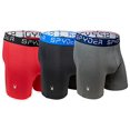 thumbnail image 2 of SPYDER Performance Mesh Mens Boxer Briefs Sports Underwear 3 Pack For Men (X-Large, Black/Red/Grey), 2 of 15