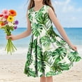 thumbnail image 2 of Drses‌ ‌‌‌‌‌‌‌‌‌‌2025 Girls' Summer Dress (4-14T) - Sleeveless Twirly Swing Dress with 3D Print | A-Line Beach Sundress & Playwear, 2 of 6
